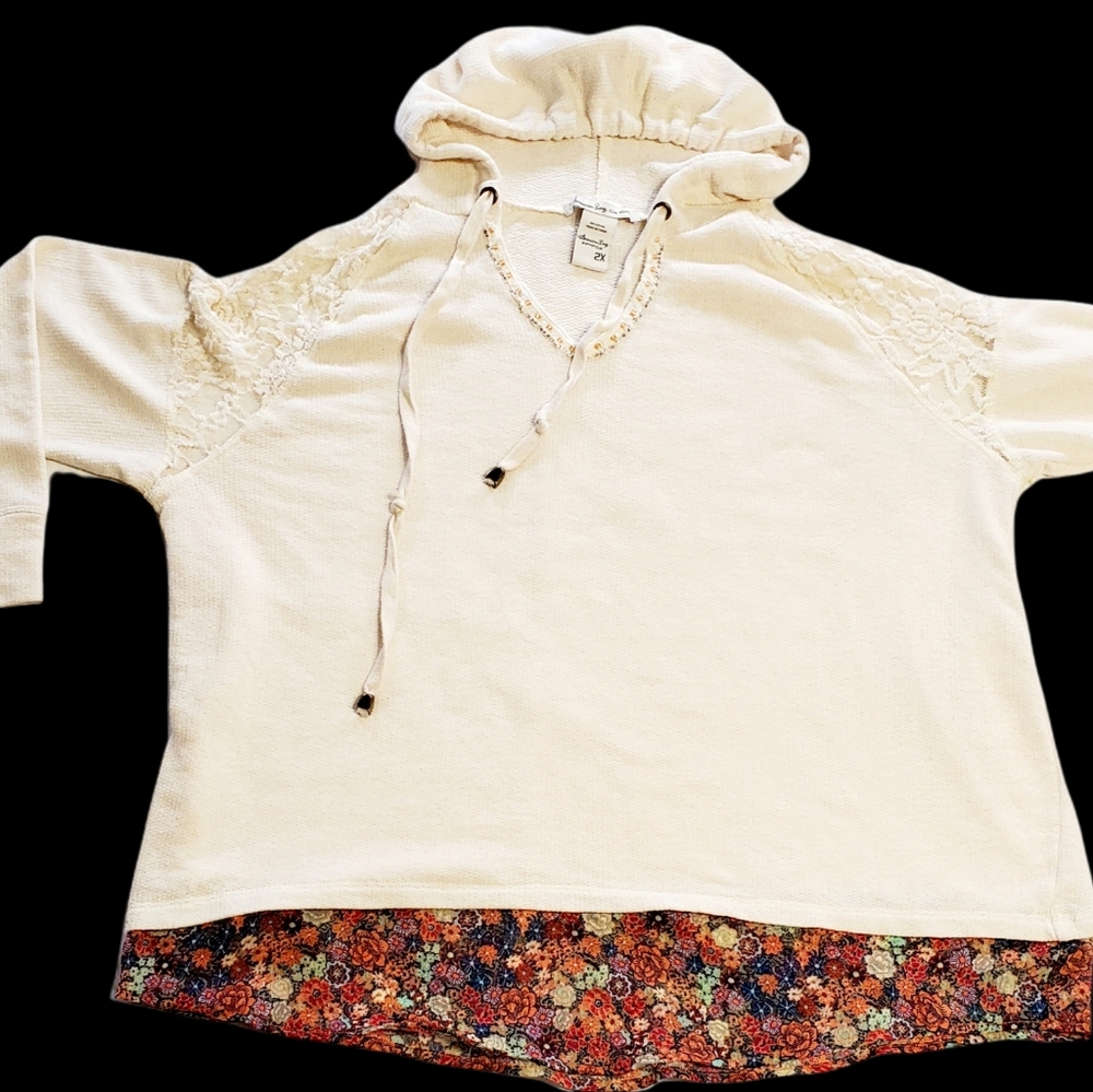 American rags hooded lite weight tunic